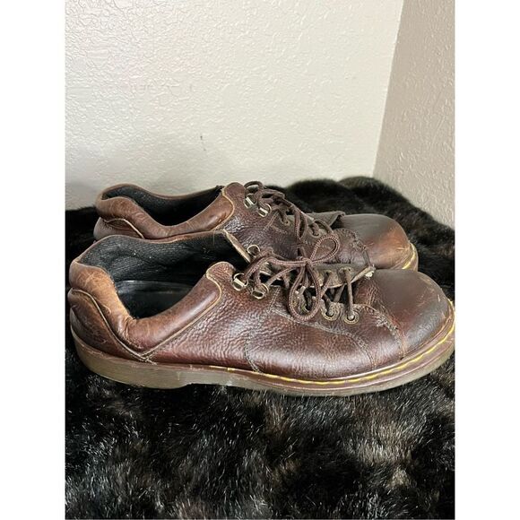 Dr Martens Oxford Mens Chunky Brown Leather 8312 England Shoes Size 11